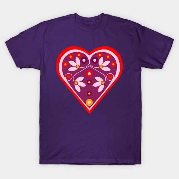 Folk Heart 3 T-Shirt by venitakidwai1